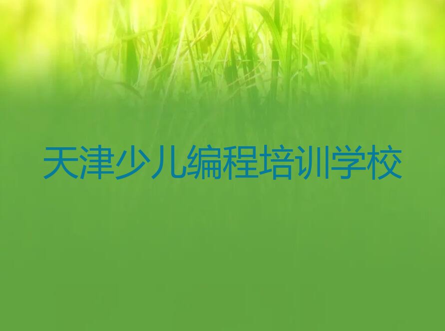天津少儿编程培训学校