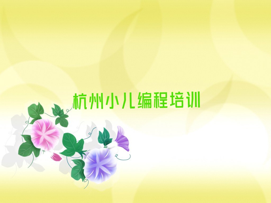 杭州少儿编程培训班