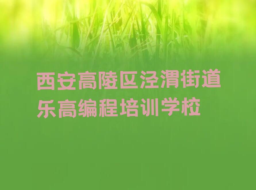西安高陵区泾渭街道乐高编程培训学校