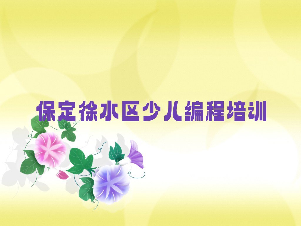 保定徐水区少儿编程培训