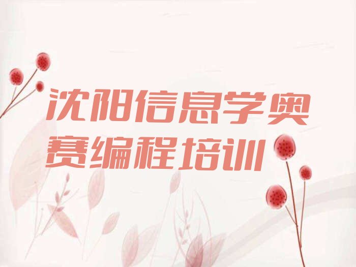 十大沈阳市学信息学奥赛编程需要多少钱榜单新排名一览推荐排行榜