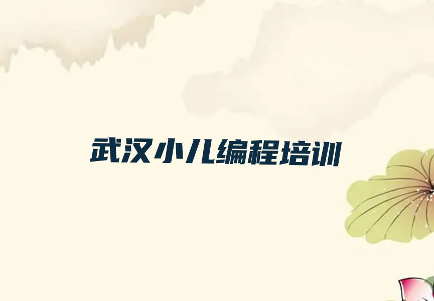 武汉黄陂区前川街道小儿编程培训学校