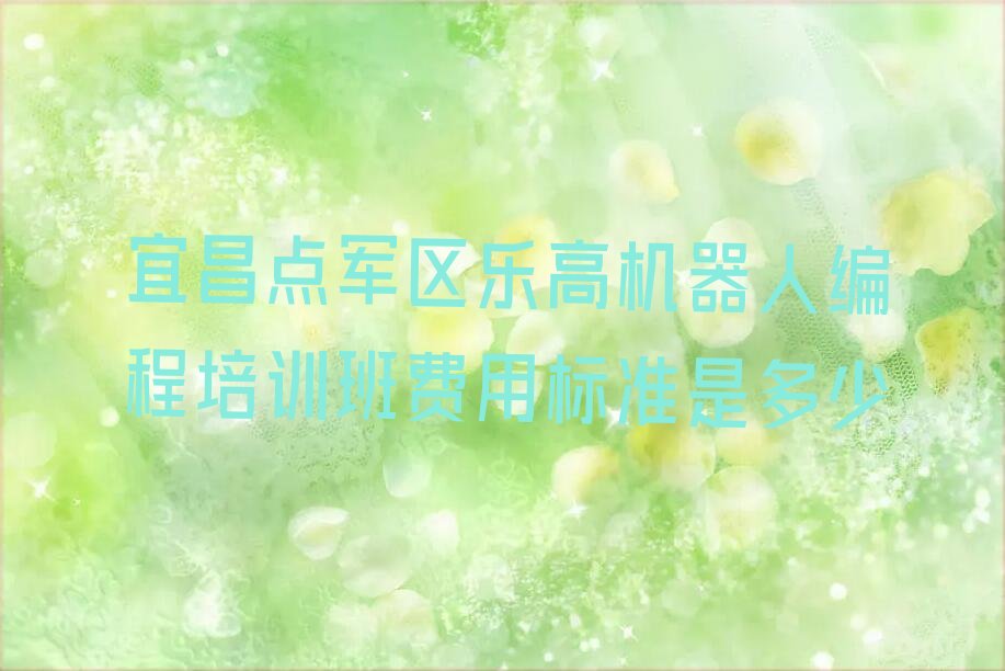 十大宜昌点军区乐高机器人编程培训班费用标准是多少排行榜