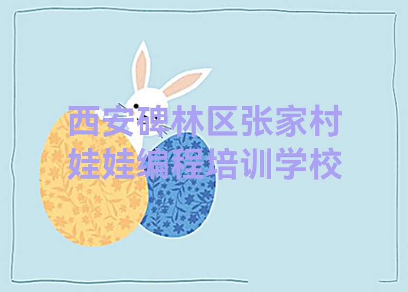 西安碑林区张家村娃娃编程培训学校
