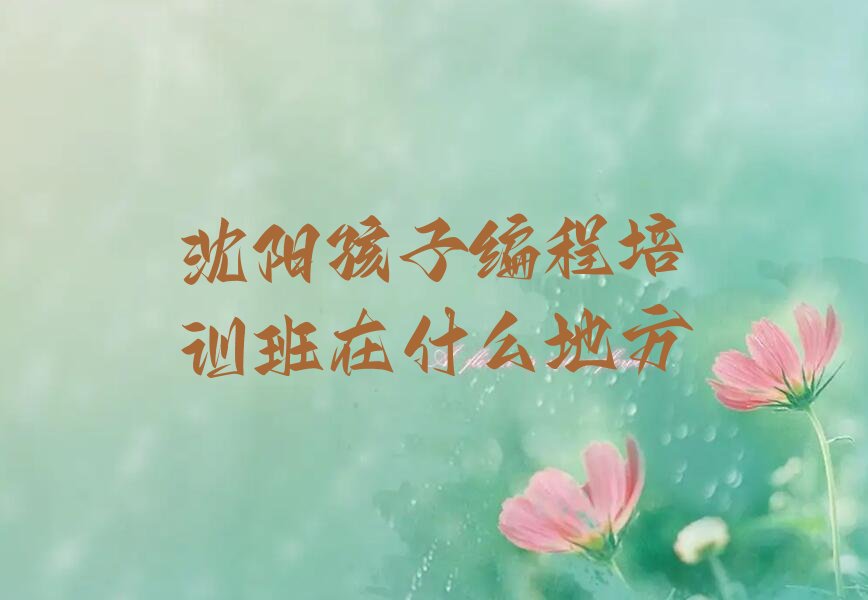 十大沈阳孩子编程培训班在什么地方排行榜
