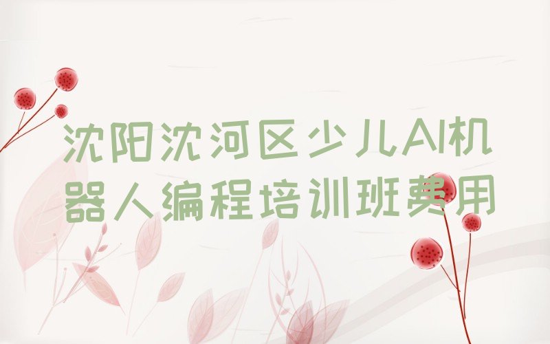 十大沈阳沈河区少儿AI机器人编程培训班费用排行榜