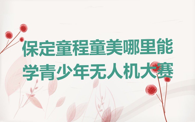 青少年无人机大赛