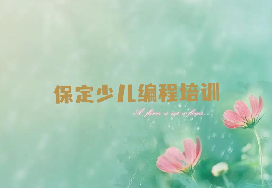 保定满城区少儿编程培训
