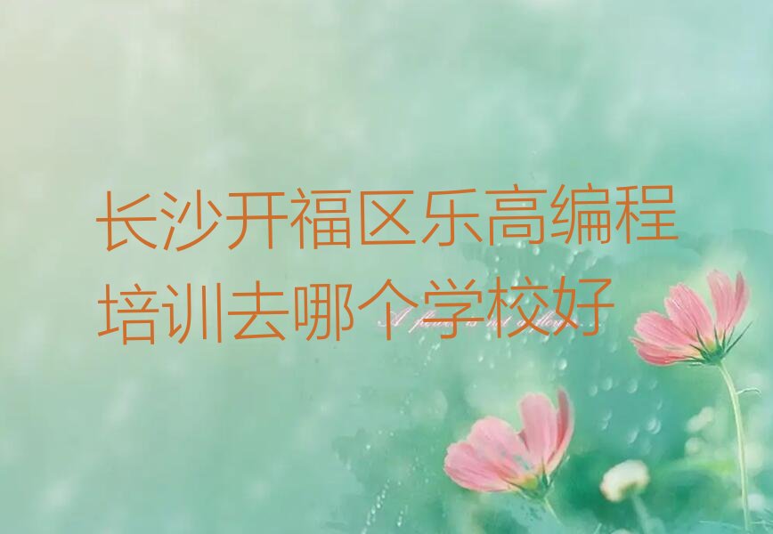 长沙开福区秀峰街道乐高编程培训学校