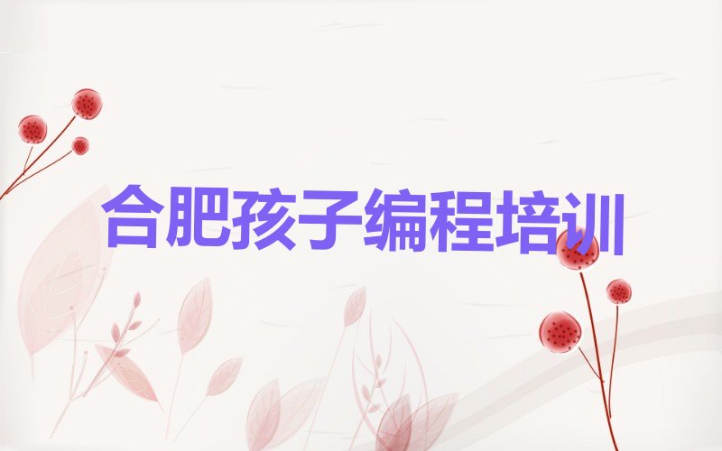 合肥少儿编程培训中心