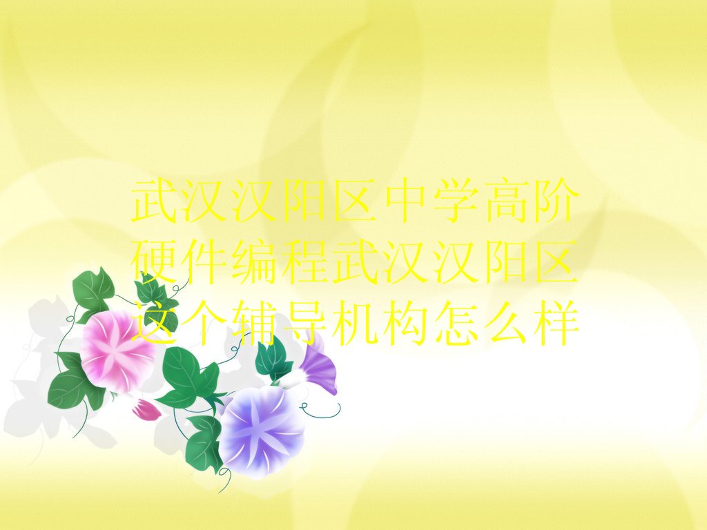 武汉汉阳区鹦鹉街道中学高阶硬件编程培训学校