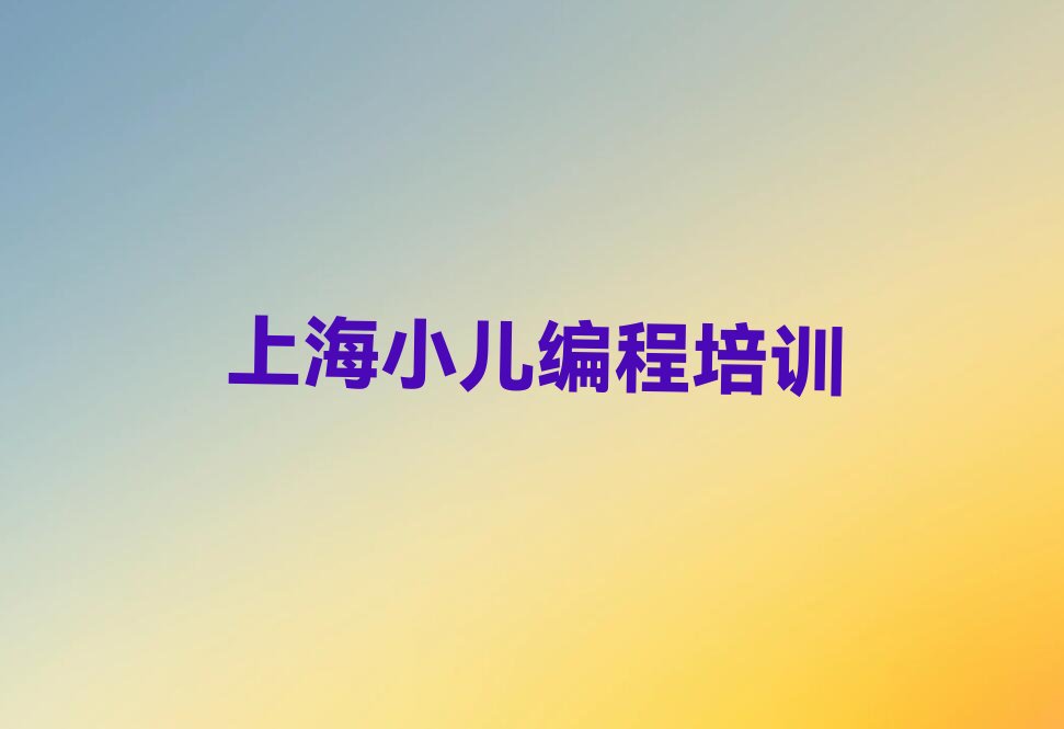 上海少儿编程培训中心