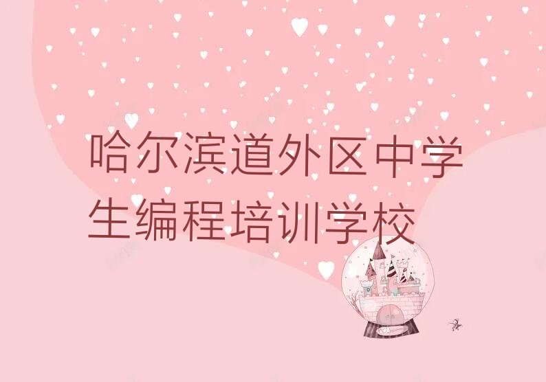 哈尔滨道外区中学生编程培训学校