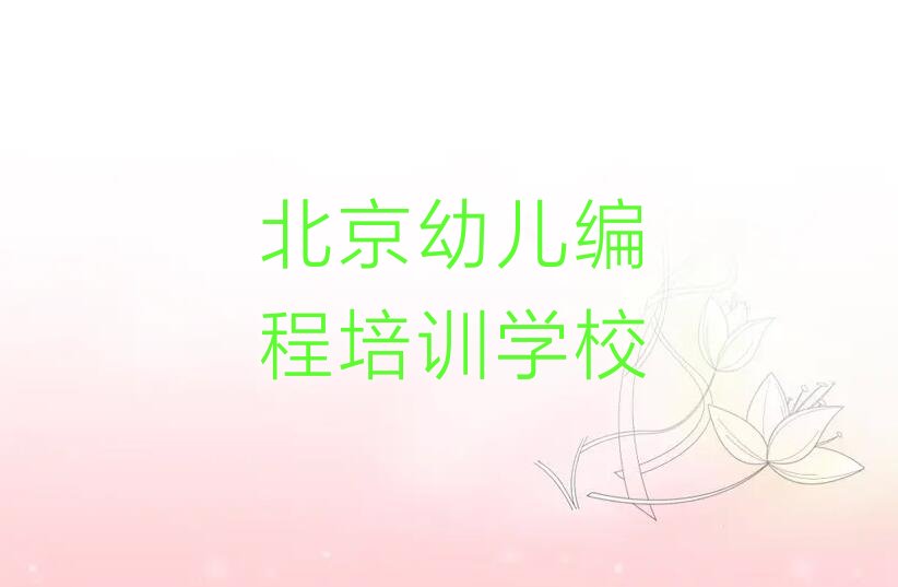 北京幼儿编程培训学校
