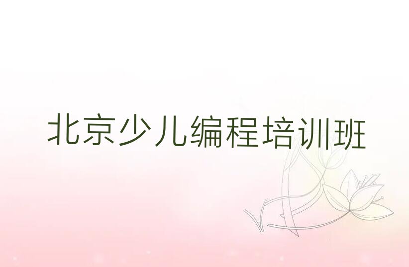 北京少儿编程培训班