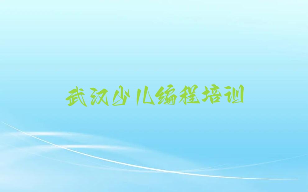 武汉洪山区孩子编程培训学校