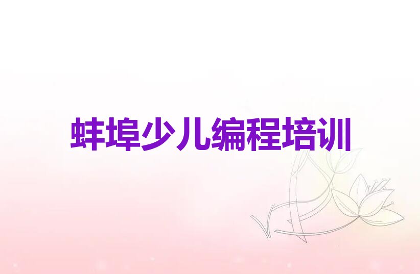 蚌埠禹会区少儿编程培训学校