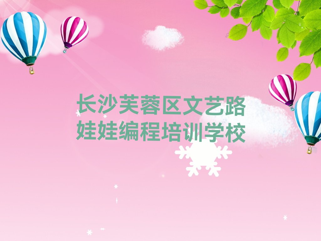 长沙芙蓉区文艺路娃娃编程培训学校