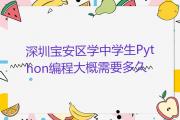 深圳宝安区学中学生Python编程大概需要多久