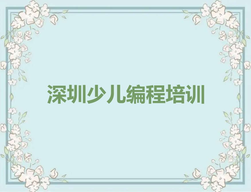 深圳少儿编程培训学校