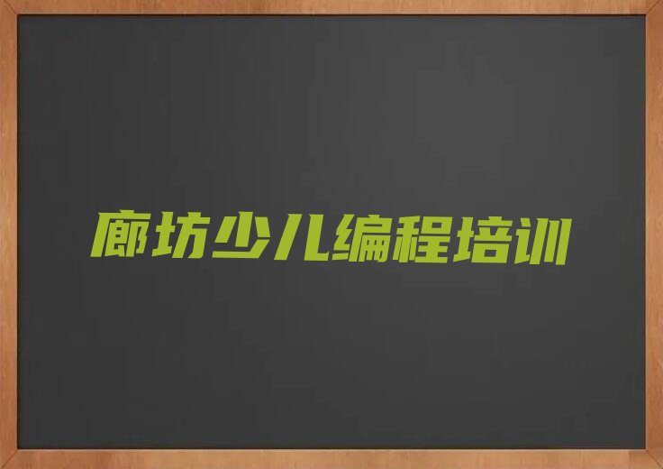 廊坊广阳区新开路少儿编程培训学校