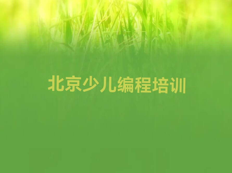 北京少儿编程培训班