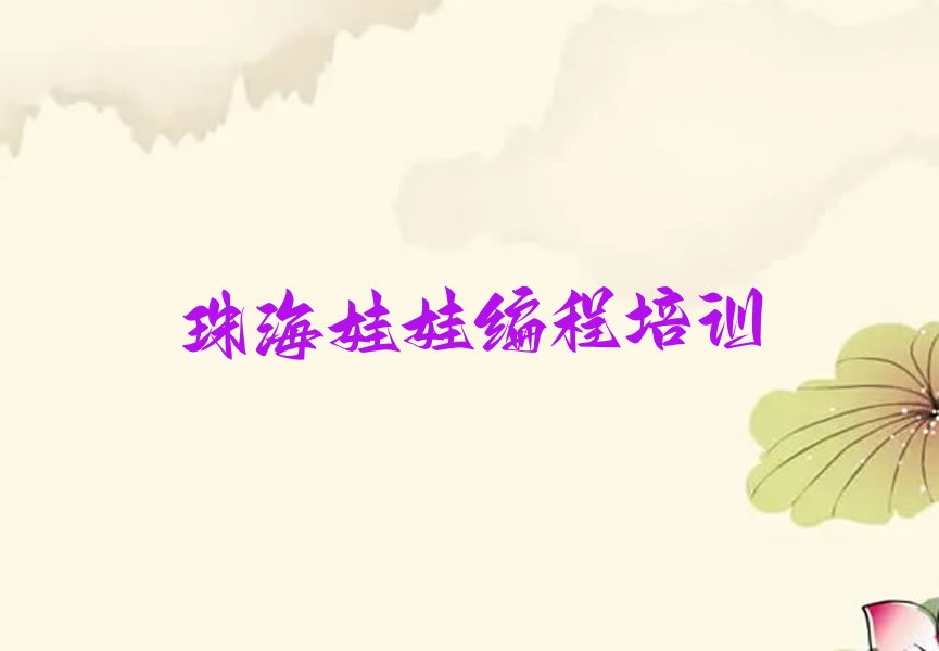 珠海娃娃编程培训学校