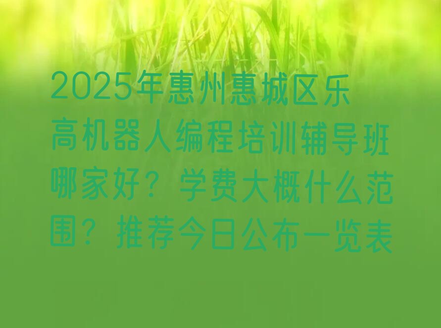 惠州惠城区少儿编程培训中心