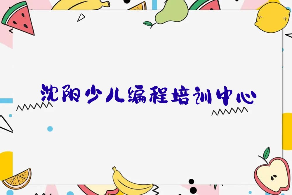 沈阳少儿编程培训中心