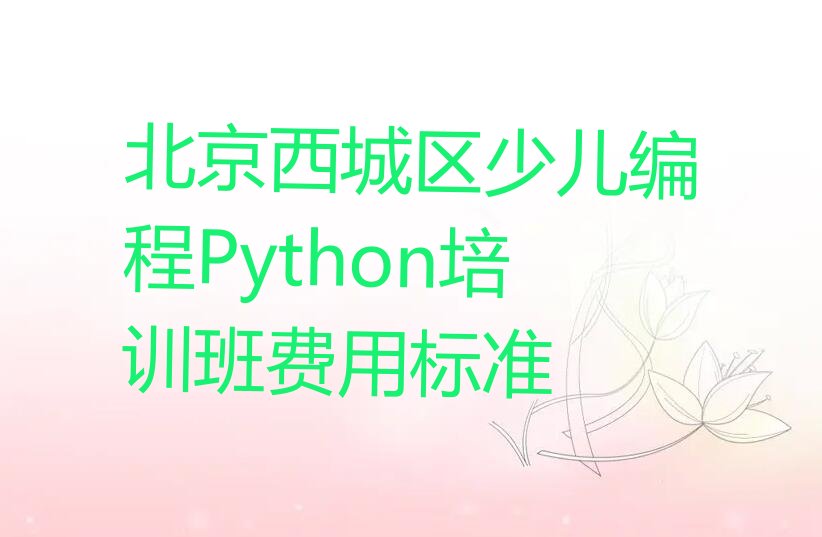 北京西城区少儿编程Python培训学校