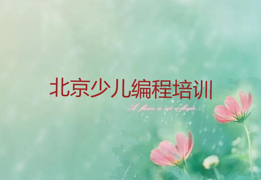北京东城区景山街道少儿编程培训学校
