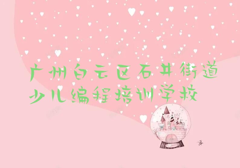 广州白云区石井街道少儿编程培训学校