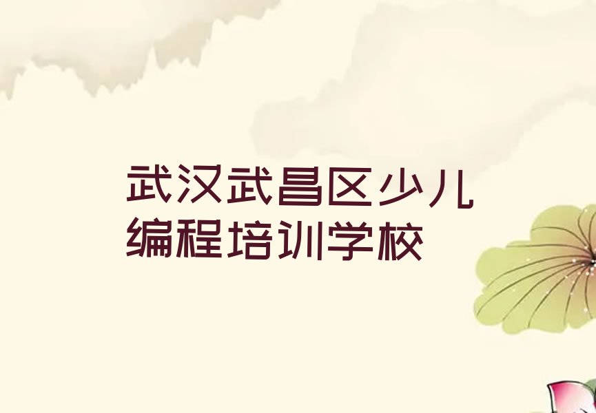 武汉武昌区少儿编程培训学校