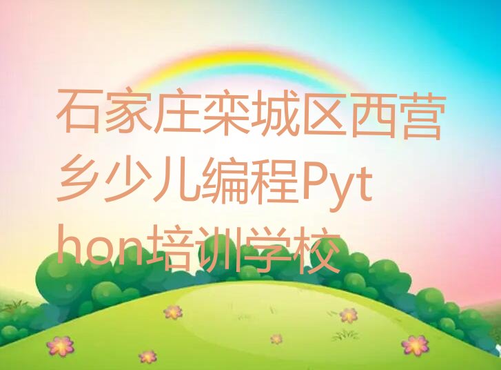 石家庄栾城区西营乡少儿编程Python培训学校