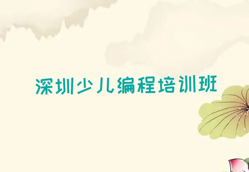 深圳少儿编程培训班