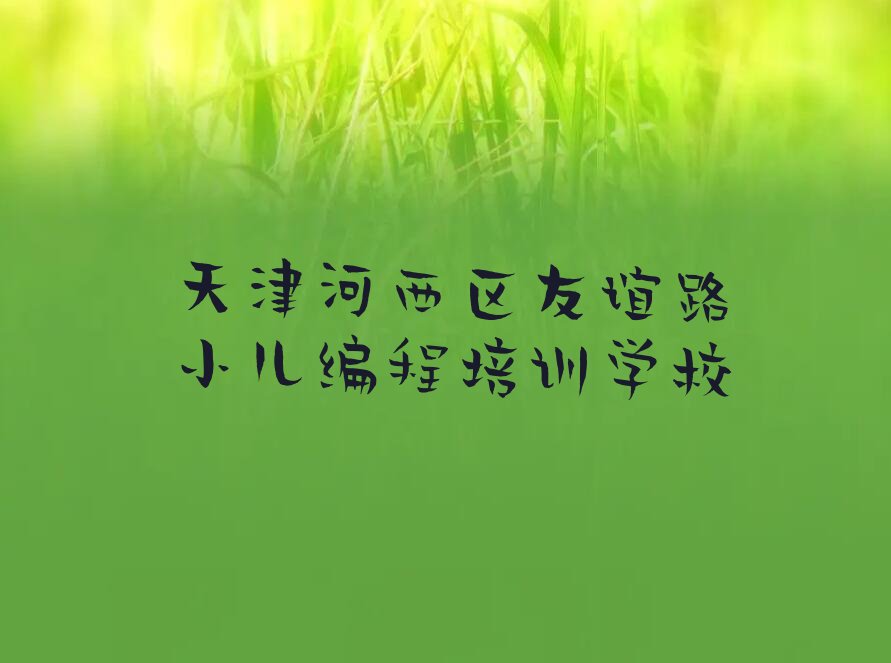 天津河西区友谊路小儿编程培训学校