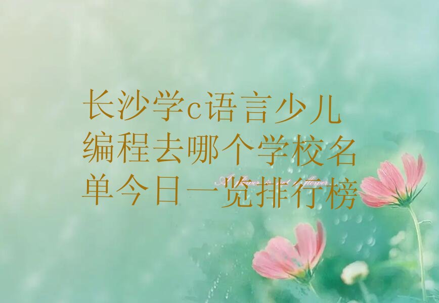 长沙少儿编程培训