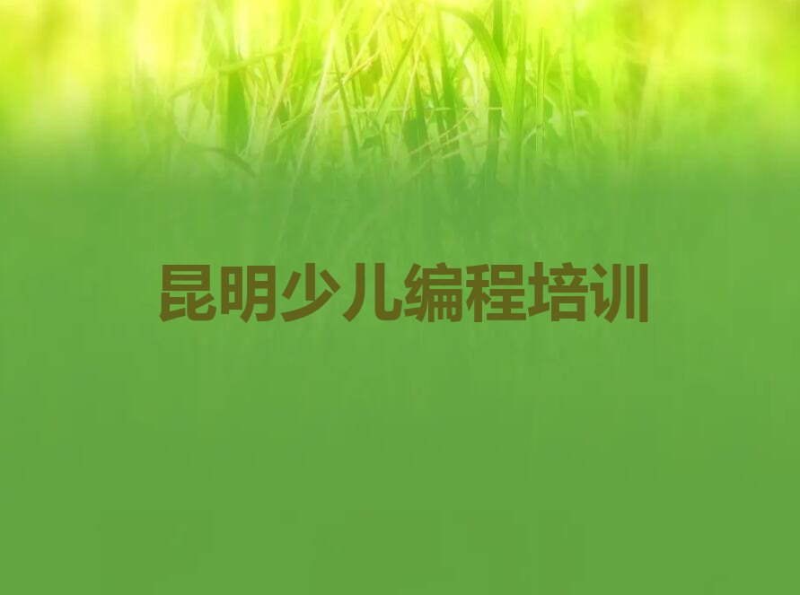 昆明少儿编程培训