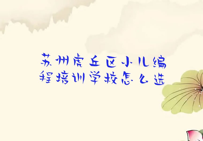 苏州虎丘区少儿编程培训