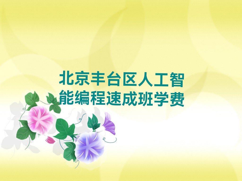北京丰台区人工智能编程培训学校