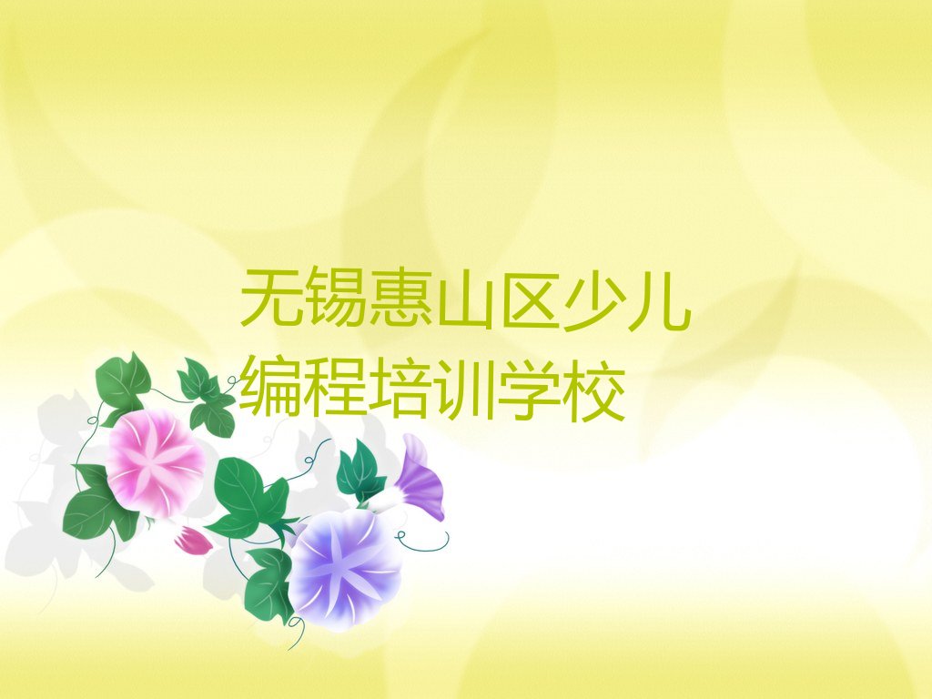 无锡惠山区少儿编程培训学校