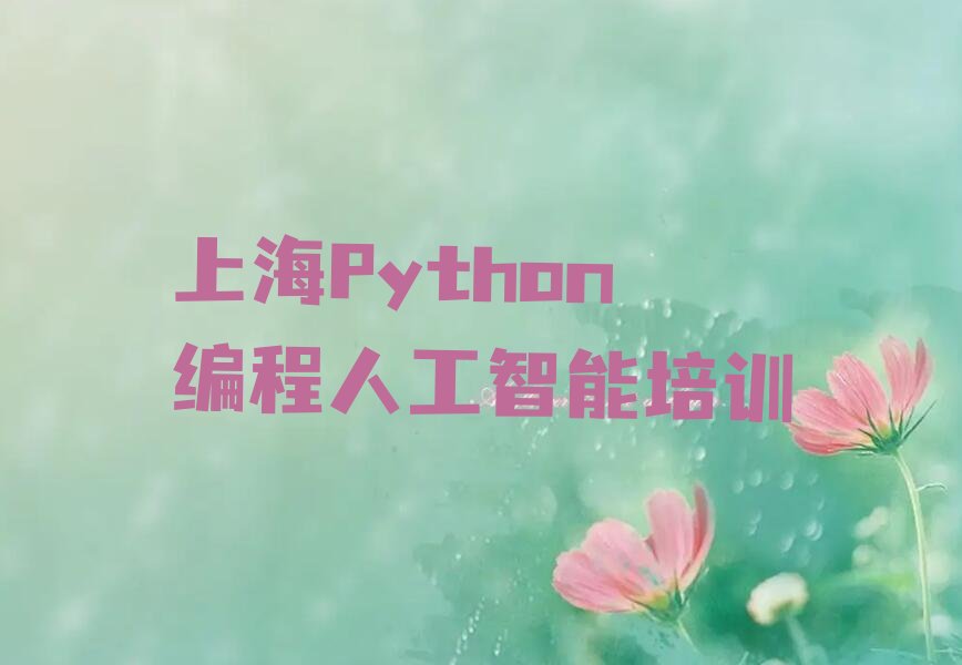 上海Python编程人工智能培训学校