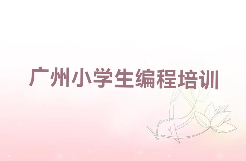 广州黄埔区永和街道小学生编程培训学校