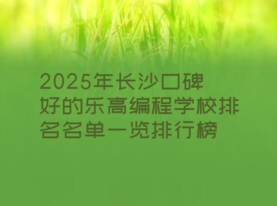 十大2025年长沙口碑好的乐高编程学校排名名单一览排行榜排行榜