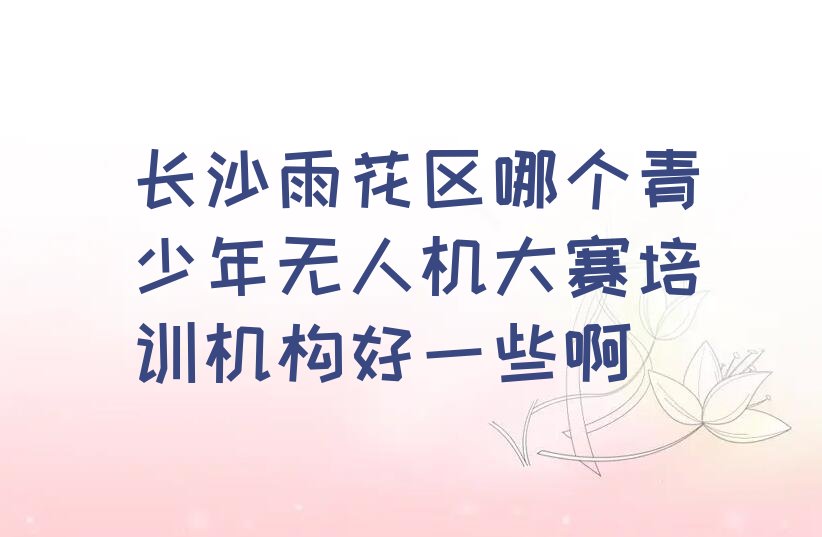 十大长沙雨花区哪个青少年无人机大赛培训机构好一些啊排行榜