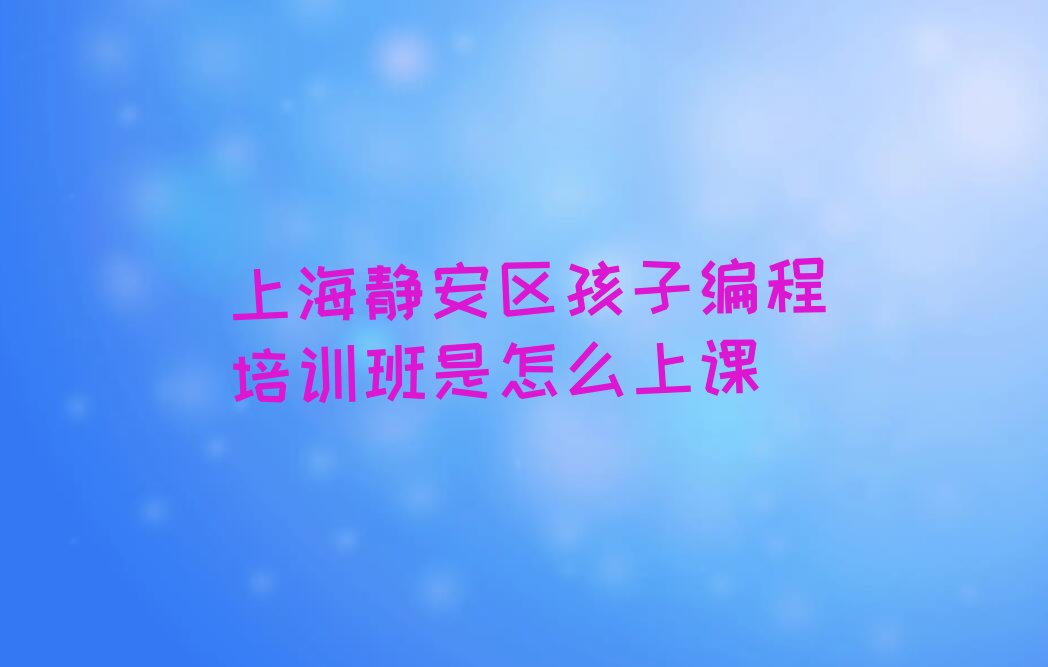 上海静安区石门二路孩子编程培训学校
