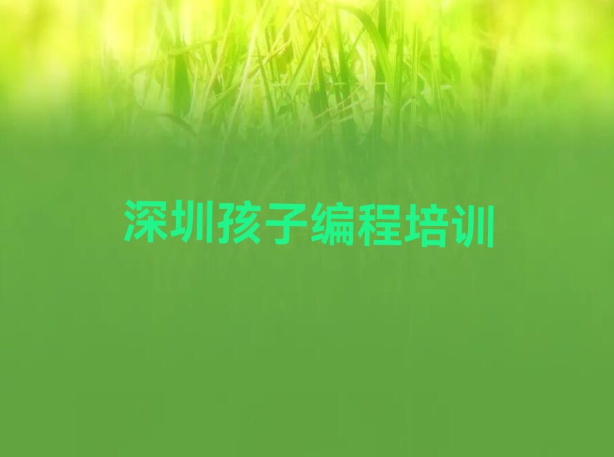 十大深圳坪山街道有哪些正规的孩子编程课培训班十强排名榜一览表排行榜