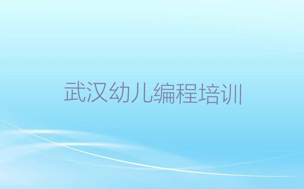 武汉江夏区少儿编程培训学校