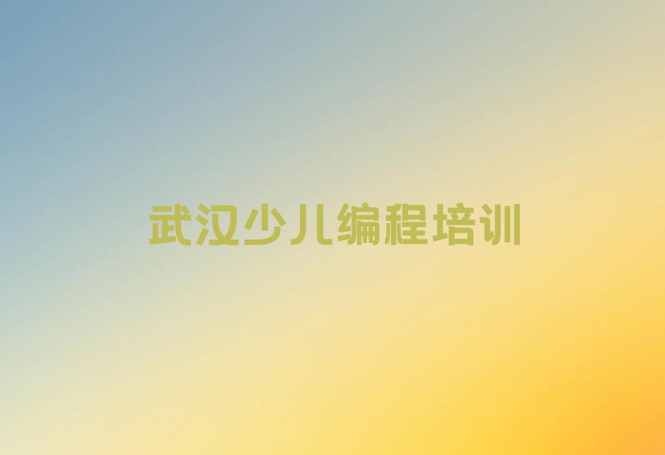 武汉汉南区湘口街道少儿编程培训学校