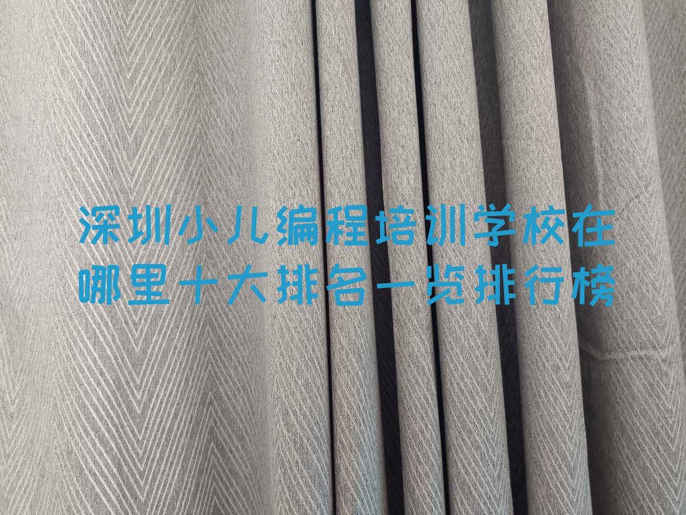 深圳光明区小儿编程培训学校